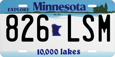 MN license plate 826LSM