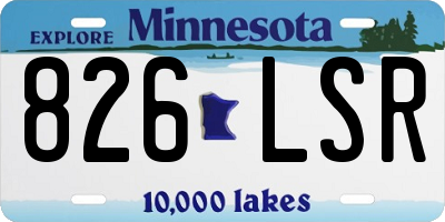 MN license plate 826LSR