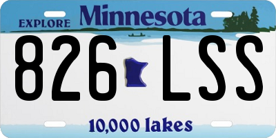 MN license plate 826LSS