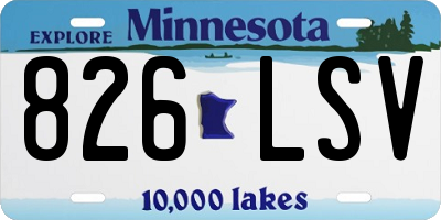 MN license plate 826LSV