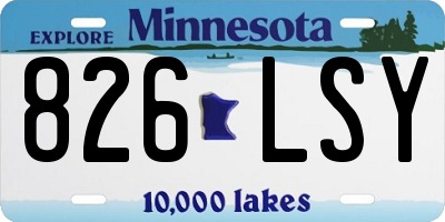 MN license plate 826LSY