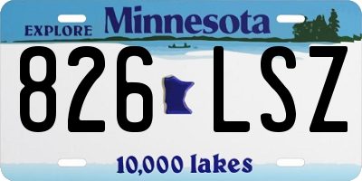 MN license plate 826LSZ