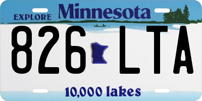 MN license plate 826LTA