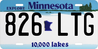 MN license plate 826LTG