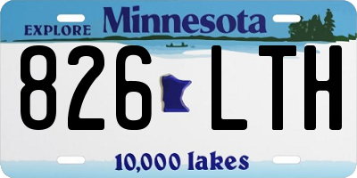 MN license plate 826LTH