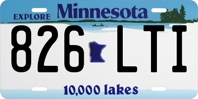 MN license plate 826LTI