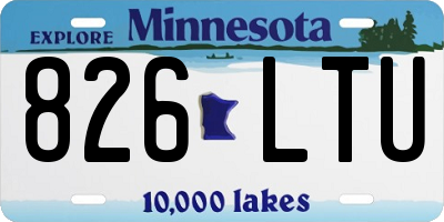 MN license plate 826LTU