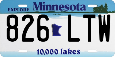 MN license plate 826LTW
