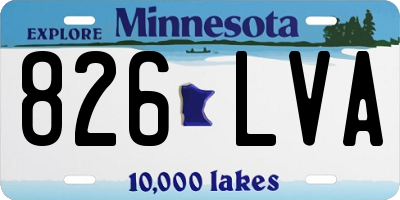 MN license plate 826LVA