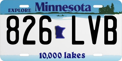 MN license plate 826LVB