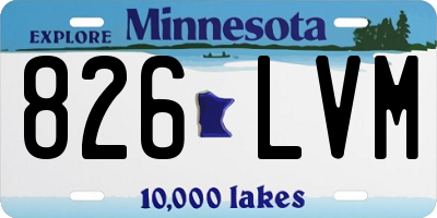 MN license plate 826LVM