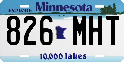 MN license plate 826MHT