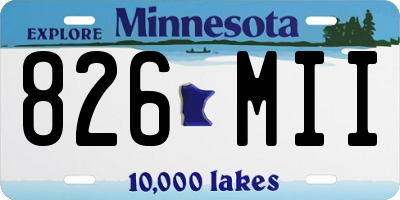 MN license plate 826MII