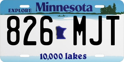 MN license plate 826MJT