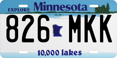 MN license plate 826MKK