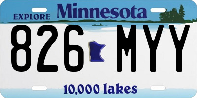 MN license plate 826MYY
