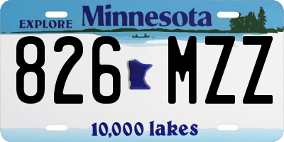 MN license plate 826MZZ