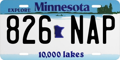 MN license plate 826NAP