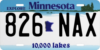 MN license plate 826NAX