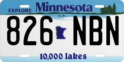 MN license plate 826NBN