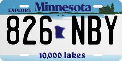 MN license plate 826NBY