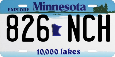 MN license plate 826NCH