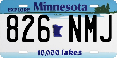 MN license plate 826NMJ