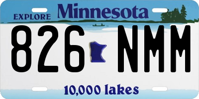 MN license plate 826NMM