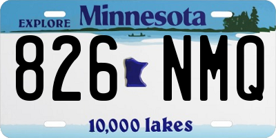 MN license plate 826NMQ