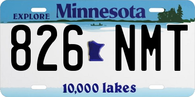 MN license plate 826NMT