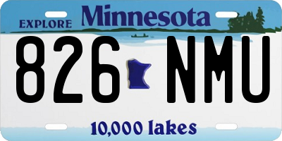 MN license plate 826NMU