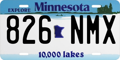 MN license plate 826NMX
