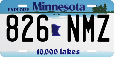MN license plate 826NMZ