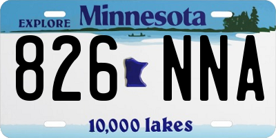 MN license plate 826NNA