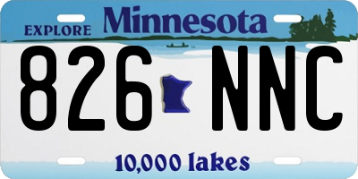 MN license plate 826NNC