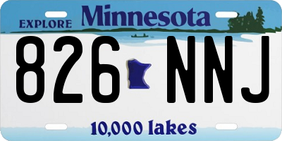 MN license plate 826NNJ