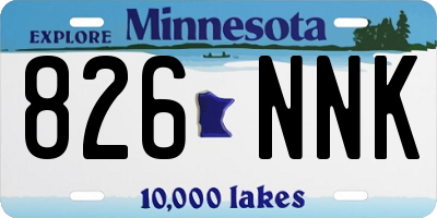 MN license plate 826NNK