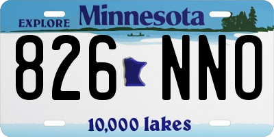 MN license plate 826NNO