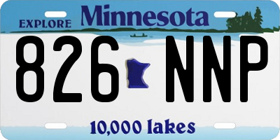 MN license plate 826NNP