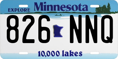 MN license plate 826NNQ