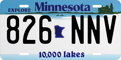 MN license plate 826NNV