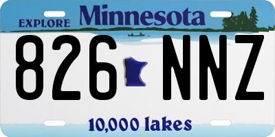 MN license plate 826NNZ