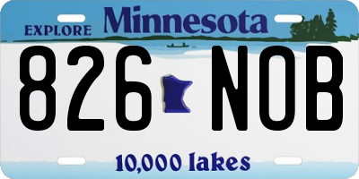 MN license plate 826NOB