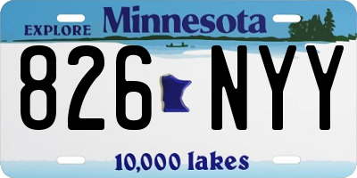 MN license plate 826NYY