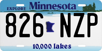 MN license plate 826NZP