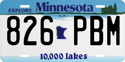 MN license plate 826PBM