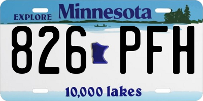 MN license plate 826PFH