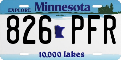 MN license plate 826PFR