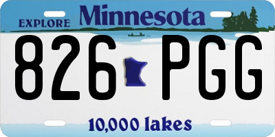 MN license plate 826PGG