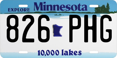 MN license plate 826PHG